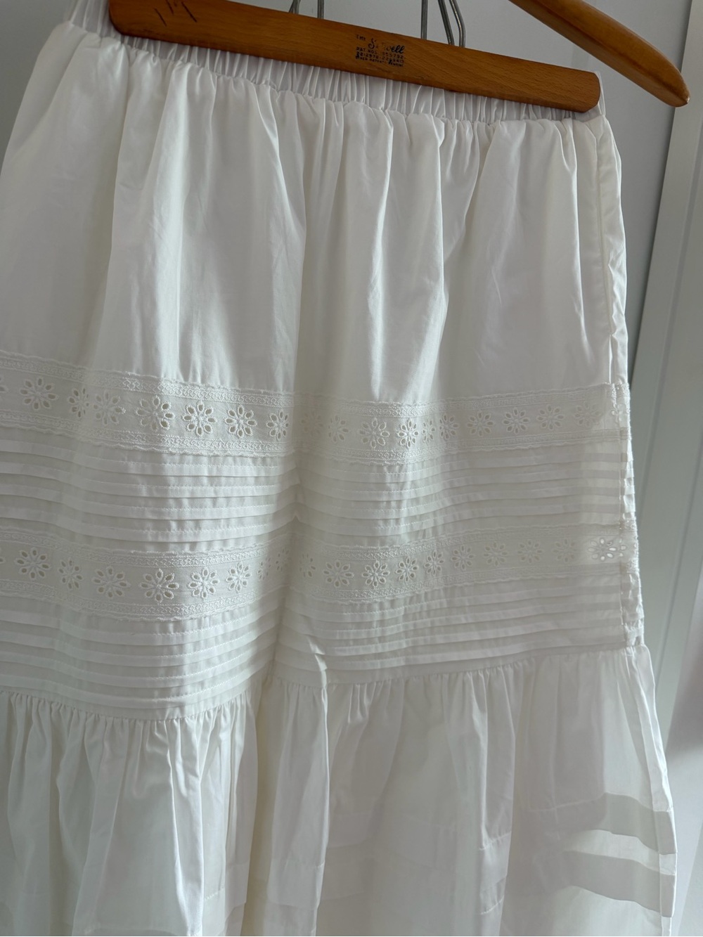 Le Lis White Tiered Eyelet Maxi Skirt - Picture 3 of 5
